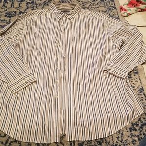 Roundtree & yorke stripe long sleeve shirt